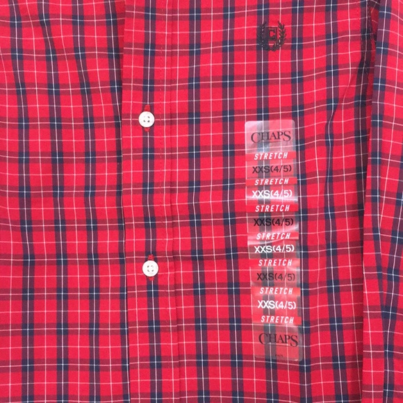🔹NWT Chaps Stretch full sleeves Shirt , Boys XXS 4/5 - Picture 2 of 4